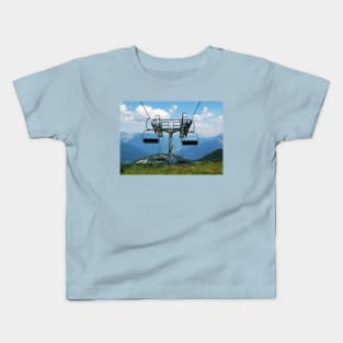 Ski Lift on Monte Zoncolan in Summer Kids T-Shirt